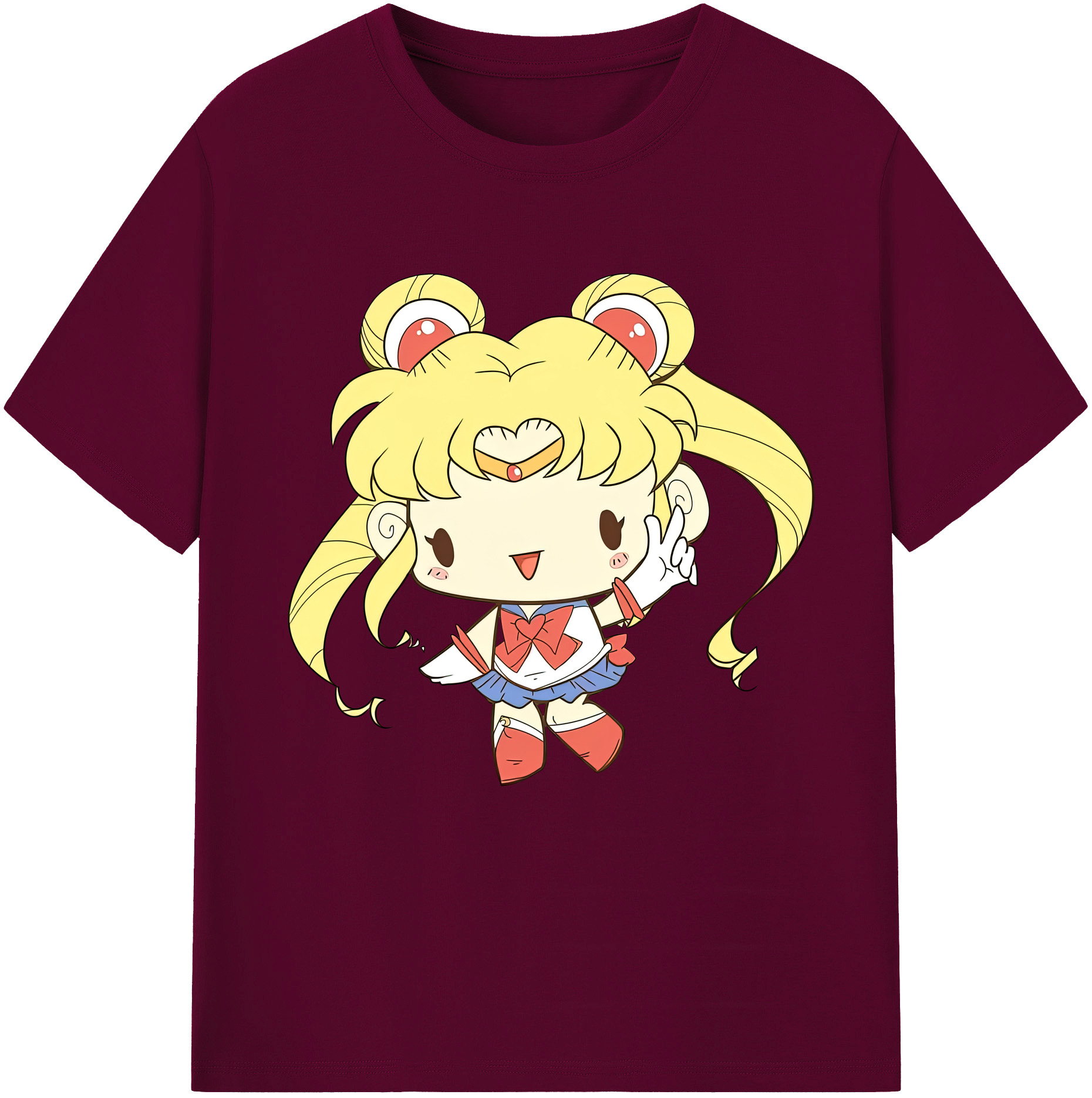 （画像用） 美少女戦士セーラームーン 月野 うさぎ つきの うさぎ Sailor Moon Tsukino Usagi レディースカジュアルプリントTシャツ（綿100％）